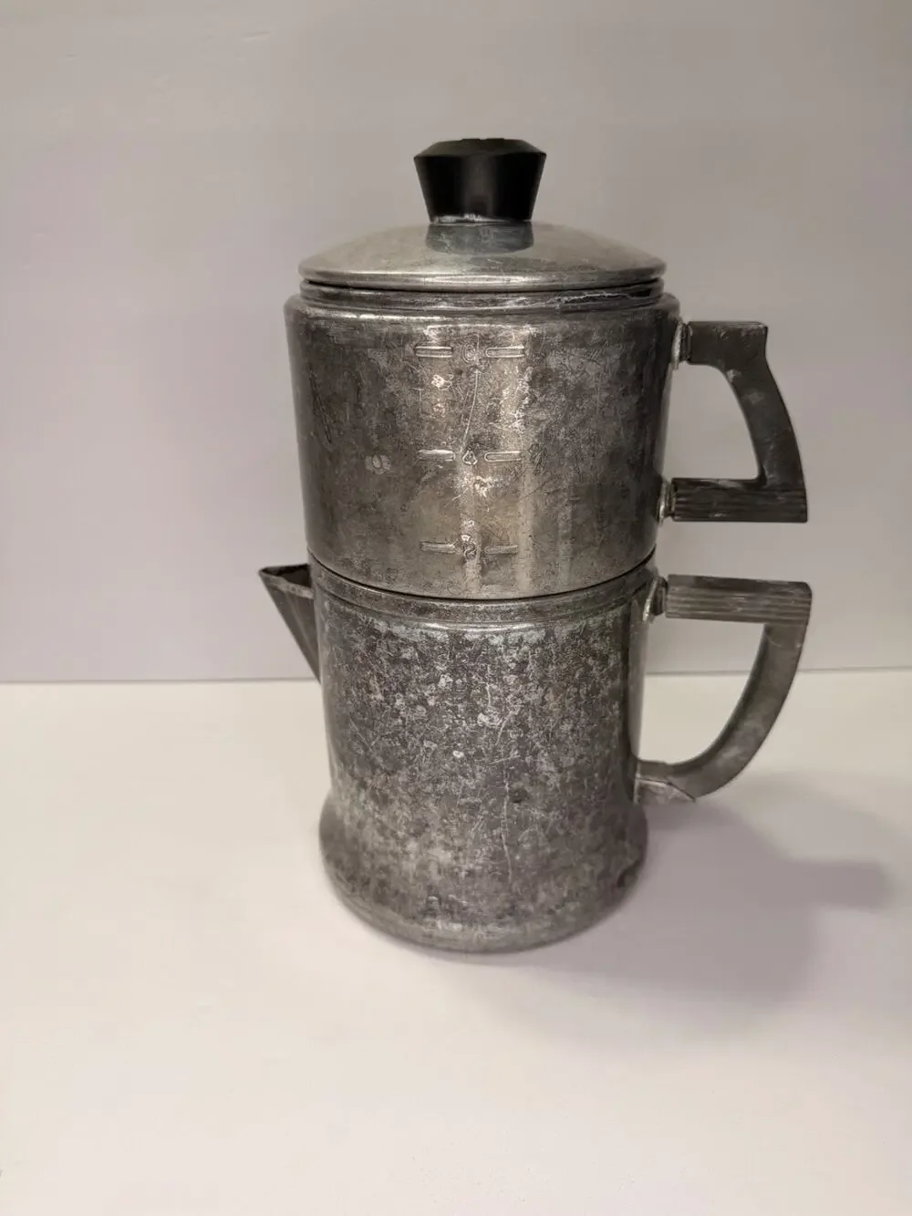 Vintage 1950'sWear-Ever 3046 Aluminum 6 Cup Stovetop Coffee Maker USA